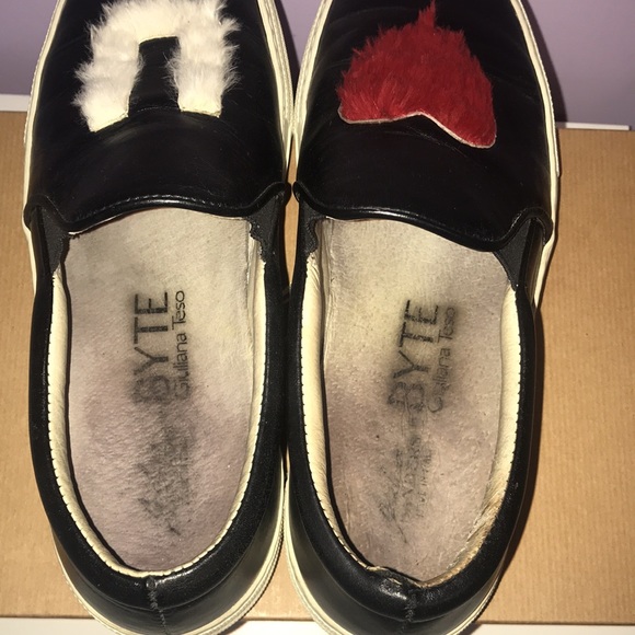 Joshua Sanders “Luv U” Leather Slip-On Sneakers - Picture 6 of 13